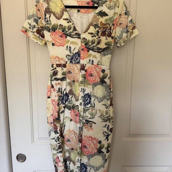 ASOS Occasion Floral Wiggle Dress Size 4 - Picture 5 of 6